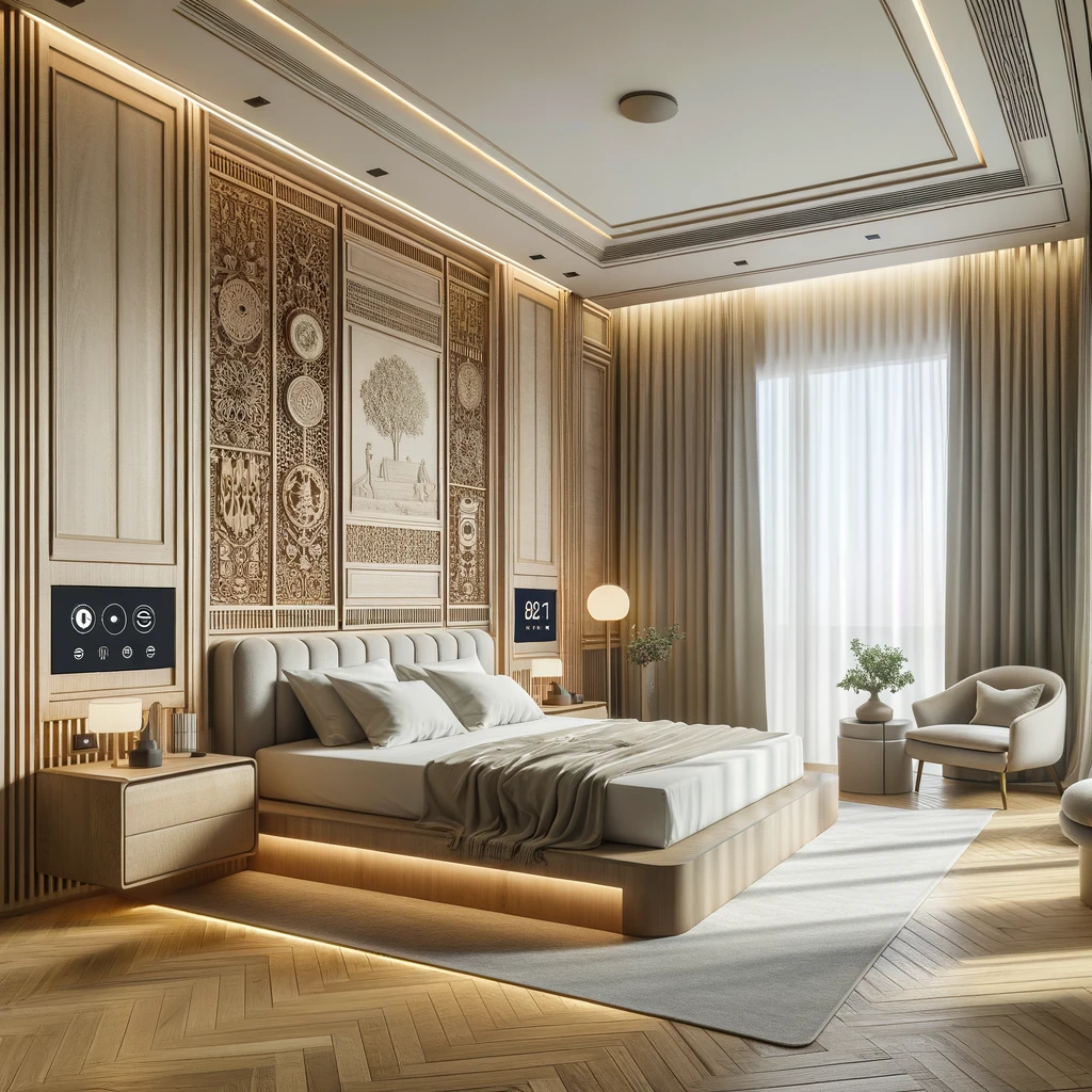 Dormitorio con domótica